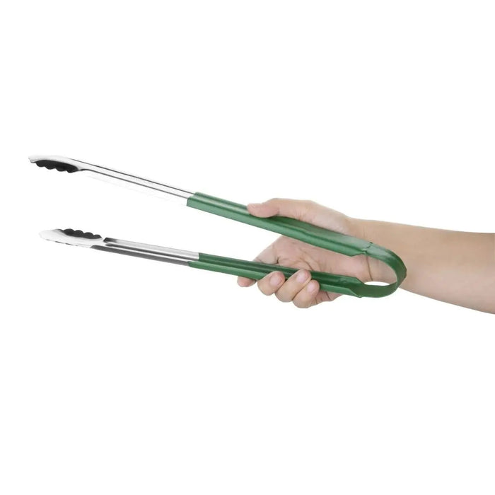 Hygiplas Colour Coded Serving Tong Green 405 mm  Tongs & Turners