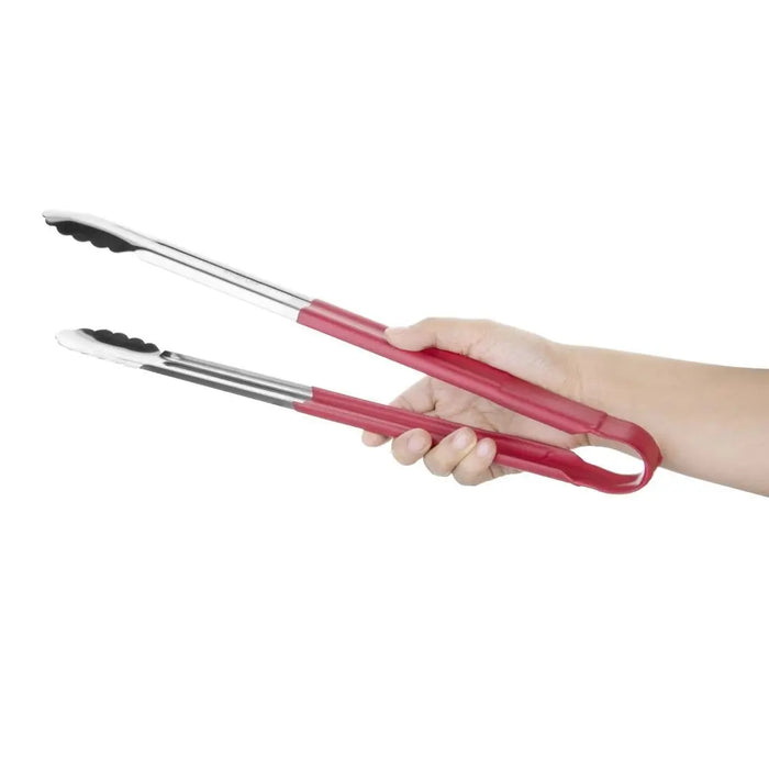 Hygiplas Colour Coded Serving Tong Red 405 mm  Tongs & Turners