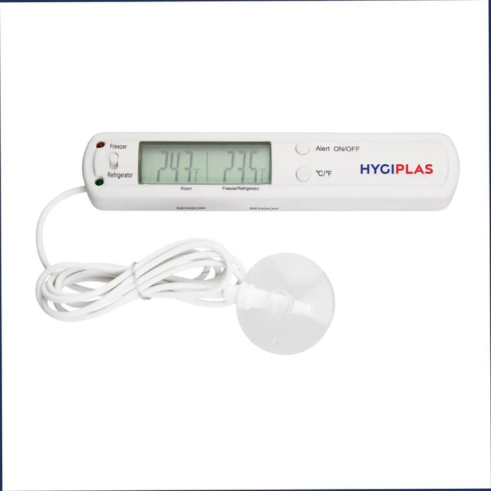 Hygiplas Digital Fridge Freezer Thermometer with Alarm  Thermometers & Probes