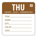 Hygiplas Dissolvable Day of the Week Labels Thursday (250 Pack) - GH354 - Simply Hospitality NZ