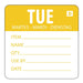 Hygiplas Dissolvable Day of the Week Labels Tuesday (250 Pack) - GH352 - Simply Hospitality NZ