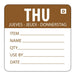 Hygiplas Dissolvable Day of the Week Labels – Thursday  Food Labelling