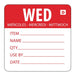 Hygiplas Dissolvable Day of the Week Labels (Wednesday)  Food Labelling