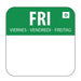 Hygiplas Dissolvable Food Rotation Labels Friday (1000 Pack) - U781 - Simply Hospitality NZ