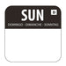Hygiplas Dissolvable Food Rotation Labels Sunday (1000 Pack) - U783 - Simply Hospitality NZ