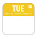 Hygiplas Dissolvable Food Rotation Labels Tuesday (1000 Pack) - U778 - Simply Hospitality NZ