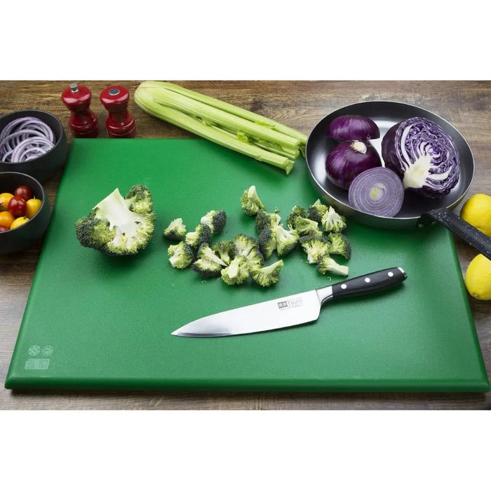 Hygiplas Extra Thick High Density Chopping Board Green  Chopping Boards and Racks