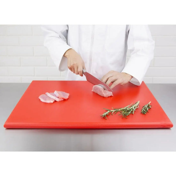 Hygiplas Extra Thick High Density Chopping Board Red  Chopping Boards and Racks