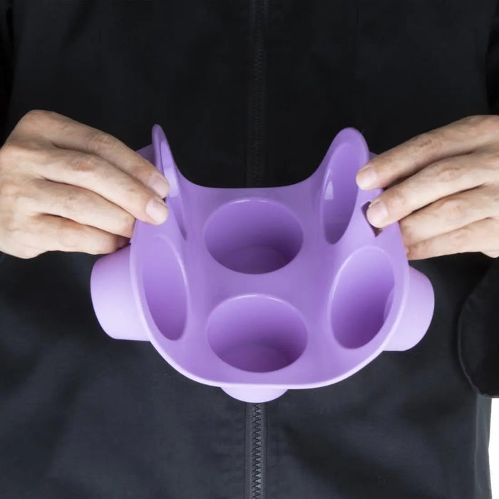 Hygiplas Flexible Silicone Six Hole Muffin Pan Purple  Bakeware