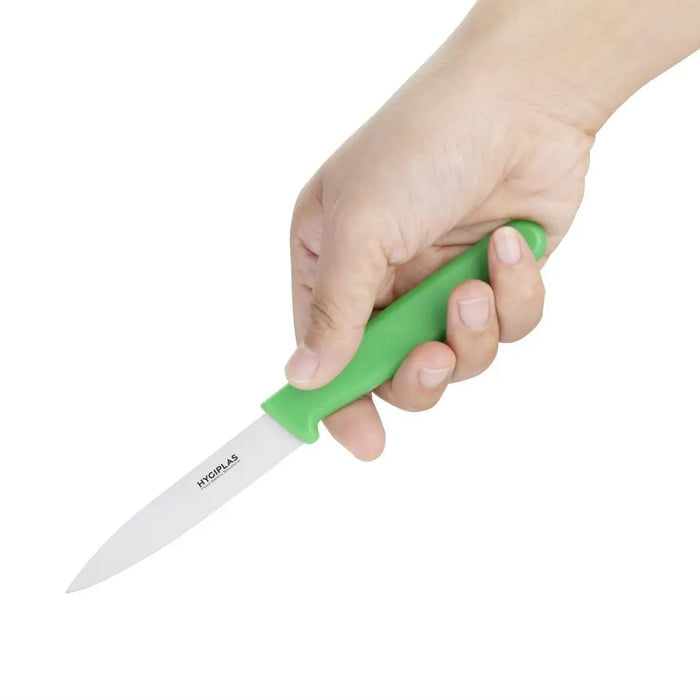 Hygiplas Paring Knife Green 85 mm  Professional Kitchen Knives