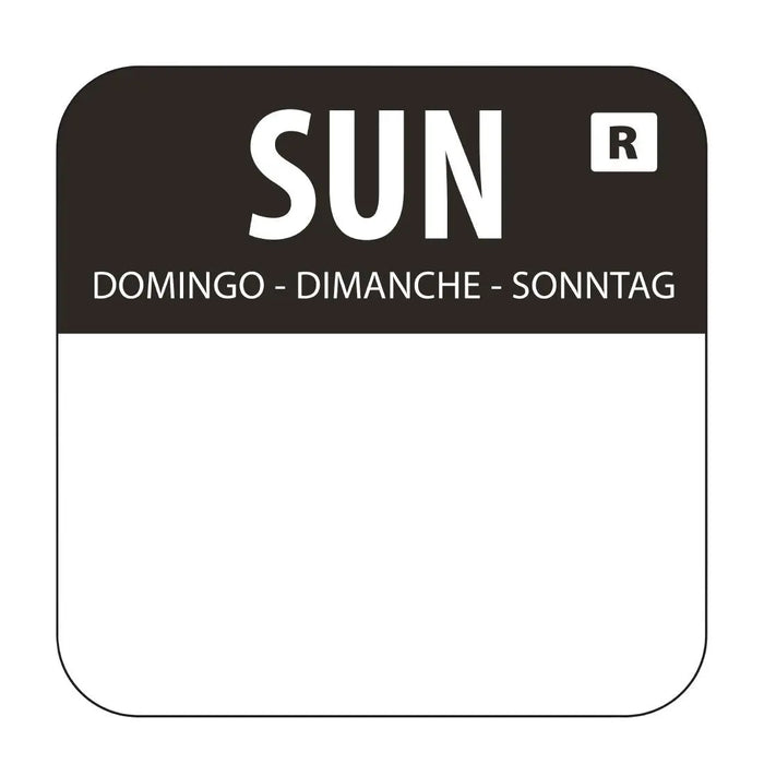 Hygiplas Removable Colour Coded Food Labels Sunday (1000 Pack) - L930 - Simply Hospitality NZ