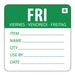 Hygiplas Removable Day of the Week Label Friday (500 Pack) - L070 - Simply Hospitality NZ