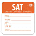 Hygiplas Removable Day of the Week Label Saturday (500 Pack) - L071 - Simply Hospitality NZ
