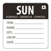 Hygiplas Removable Day of the Week Label Sunday (500 Pack) - L072 - Simply Hospitality NZ