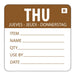 Hygiplas Removable Day of the Week Label Thursday (500 Pack) - L069 - Simply Hospitality NZ
