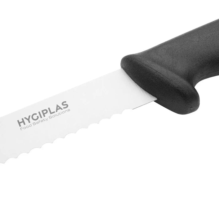 Hygiplas Serrated Pastry Knife Black 255 mm  Professional Kitchen Knives