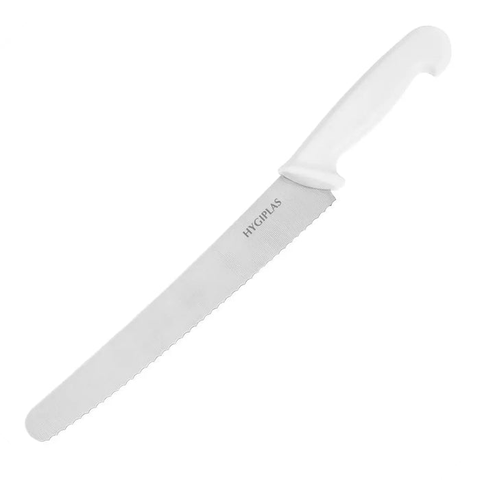 Hygiplas Serrated Pastry Knife White 255mm - FX127 - Simply Hospitality NZ