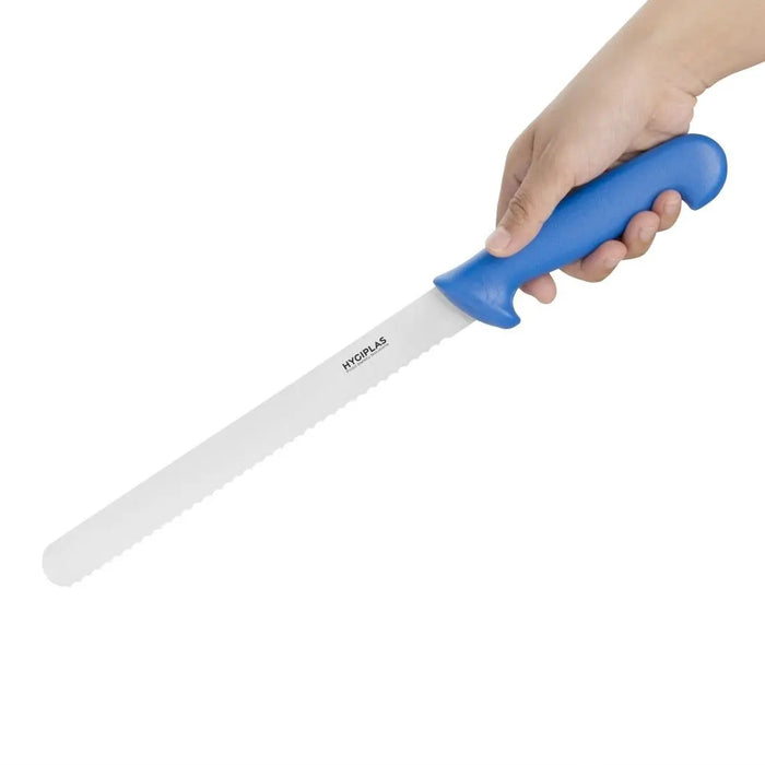 Hygiplas Serrated Slicer Knife – Blue 248 mm  Professional Kitchen Knives
