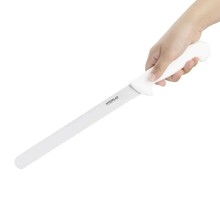 Hygiplas Serrated Slicer Knife – White 248 mm  Professional Kitchen Knives