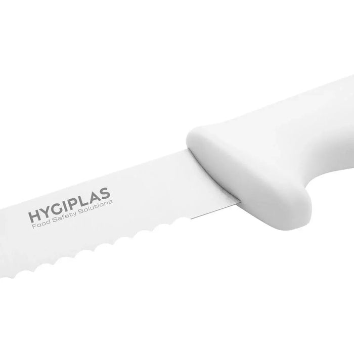 Hygiplas Serrated Slicer Knife – White 248 mm  Professional Kitchen Knives