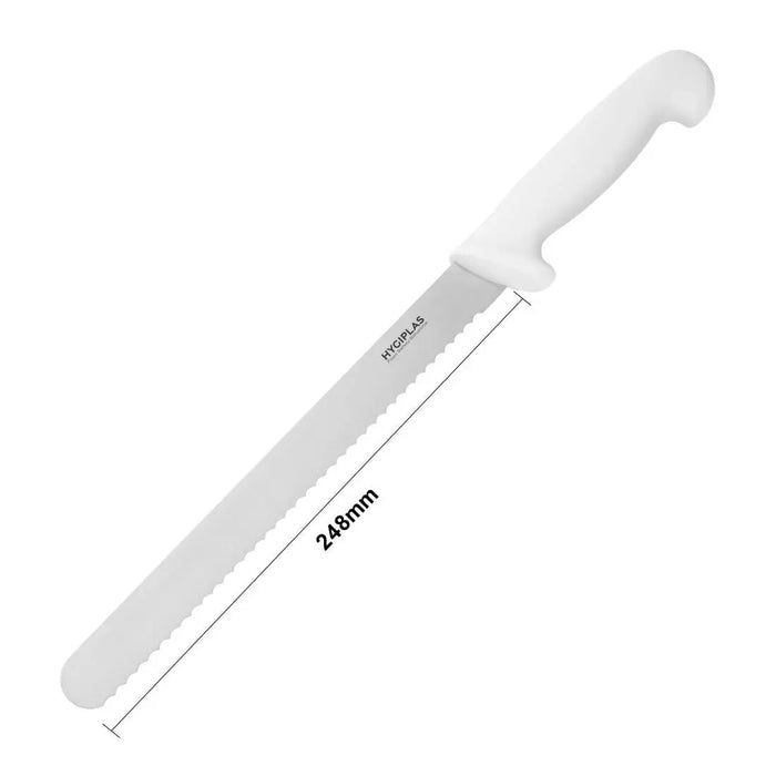 Hygiplas Serrated Slicer Knife – White 248 mm  Professional Kitchen Knives