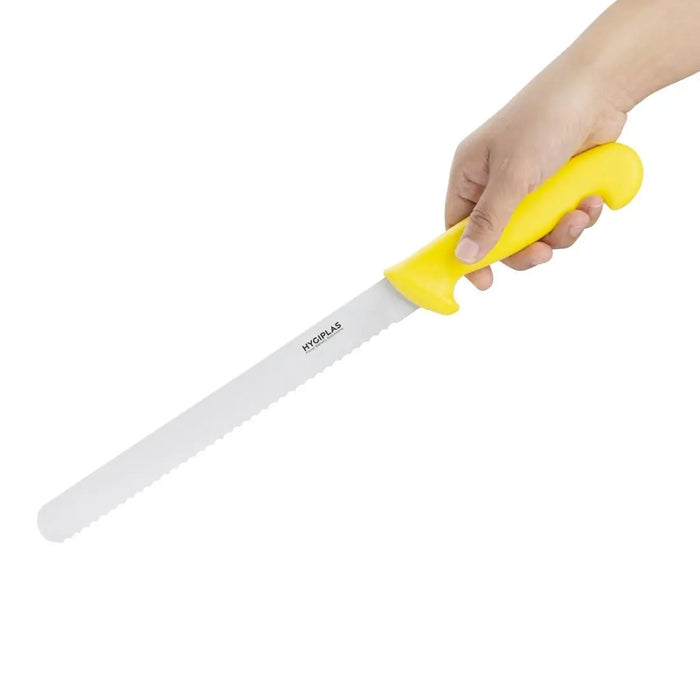 Hygiplas Serrated Slicer Knife – Yellow 248 mm  Professional Kitchen Knives