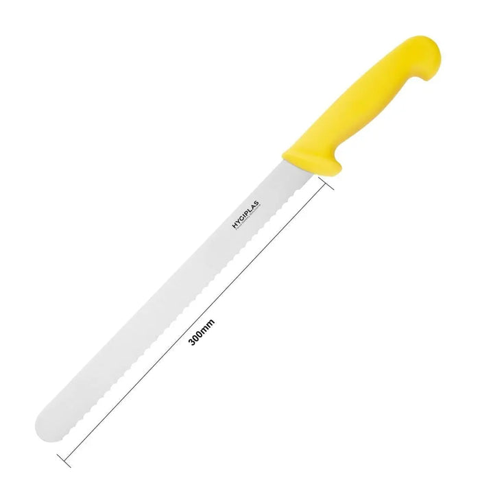 Hygiplas Serrated Slicer Knife – Yellow 300 mm  Professional Kitchen Knives