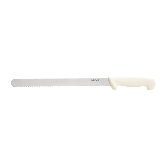 Hygiplas Serrated Slicer White 305 mm  Professional Kitchen Knives