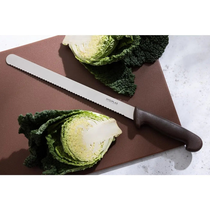 Hygiplas Slicer Serrated Brown 305 mm  Professional Kitchen Knives