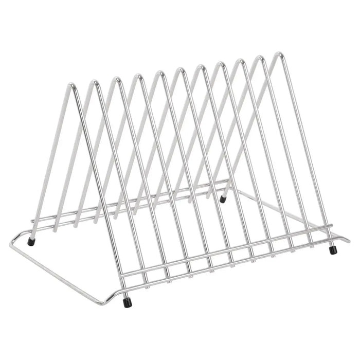 Hygiplas Stainless Steel Heavy Duty Chopping Board Rack - 10 Slots - DP037 - Simply Hospitality NZ