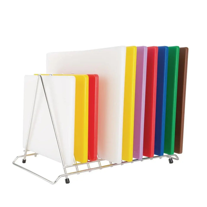 Hygiplas Stainless Steel Heavy Duty Chopping Board Rack – 10 Slots  Chopping Boards and Racks