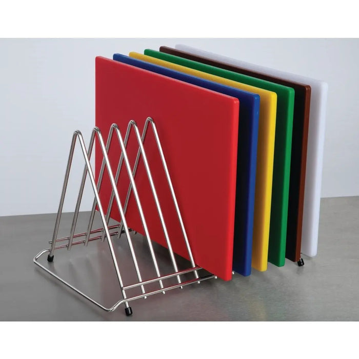 Hygiplas Stainless Steel Heavy Duty Chopping Board Rack – 10 Slots  Chopping Boards and Racks