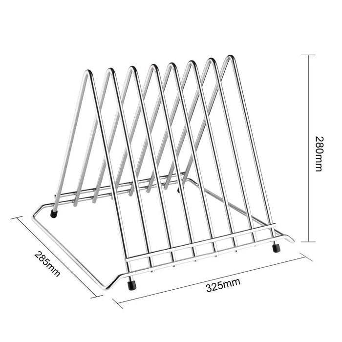 Hygiplas Stainless Steel Heavy Duty Chopping Board Rack – 7 Slots  Chopping Boards and Racks
