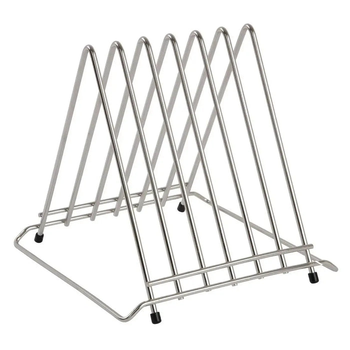 Hygiplas Stainless Steel Triangle Chopping Board Rack – 6 × 30 mm Slots  Chopping Boards and Racks