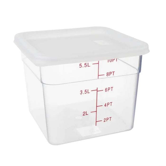 Hygiplas White Square Food Storage Container Lid Medium  Food Storage