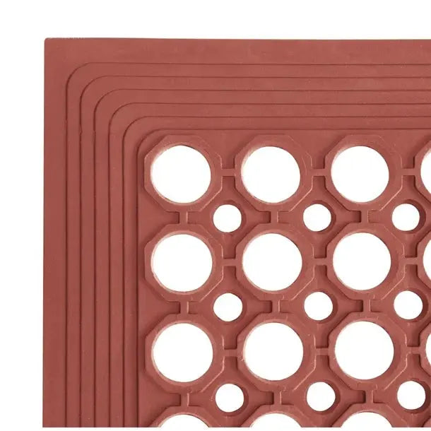 Jantex Rubber Grease-resistant Anti-Fatigue Mat Red - 1500 x 900mm