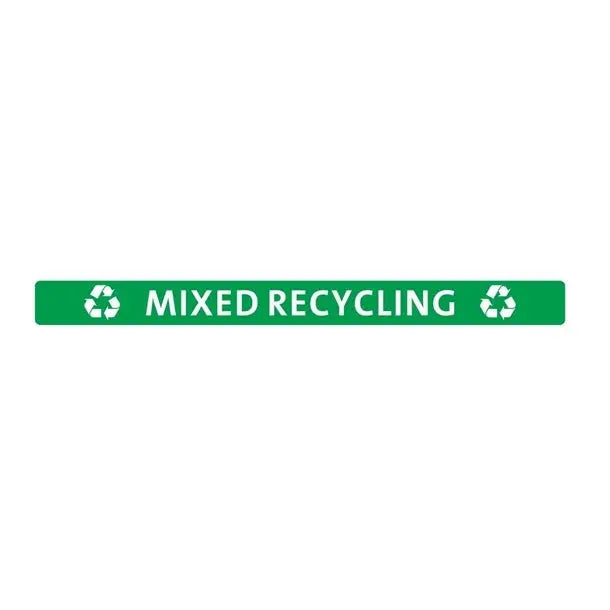 Jantex Slim Bin Lid Mixed Recycling Label  Rubbish Bins