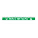 Jantex Slim Bin Lid Mixed Recycling Label  Rubbish Bins