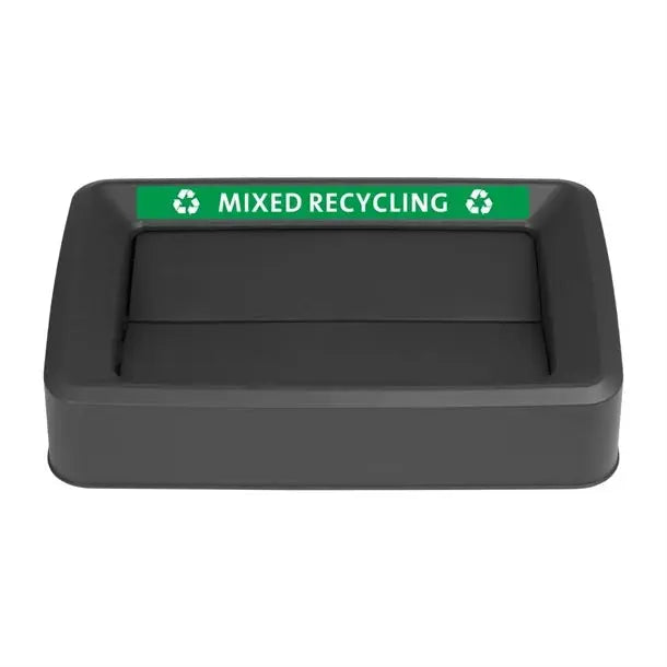 Jantex Slim Bin Lid Mixed Recycling Label  Rubbish Bins