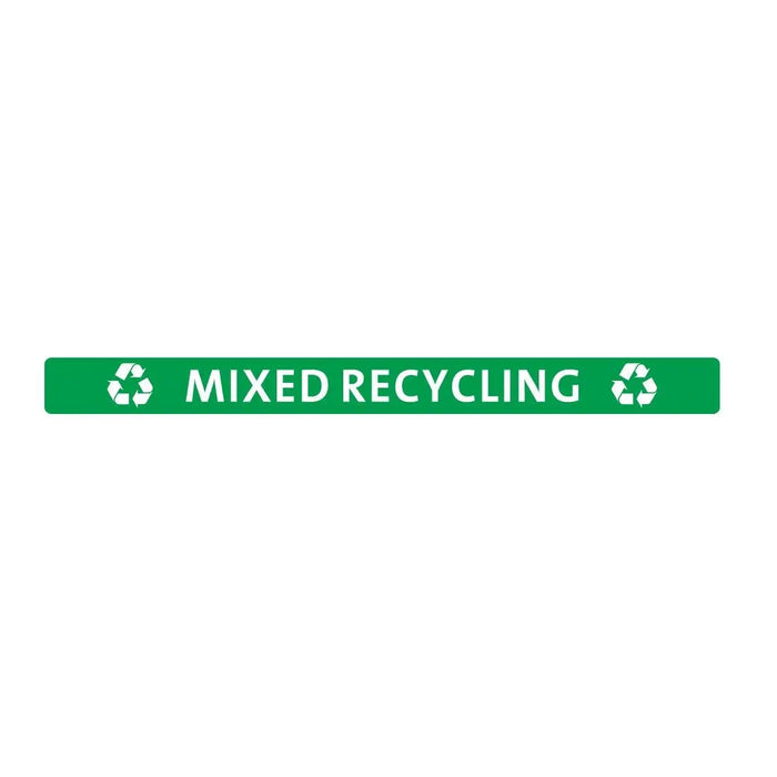 Jantex Slim Bin Lid Mixed Recycling Label - FX197 - Simply Hospitality NZ