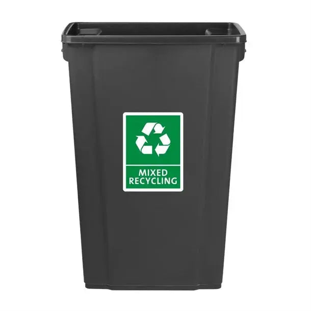 Jantex Slim Bin Mixed Recycling Label  Rubbish Bins