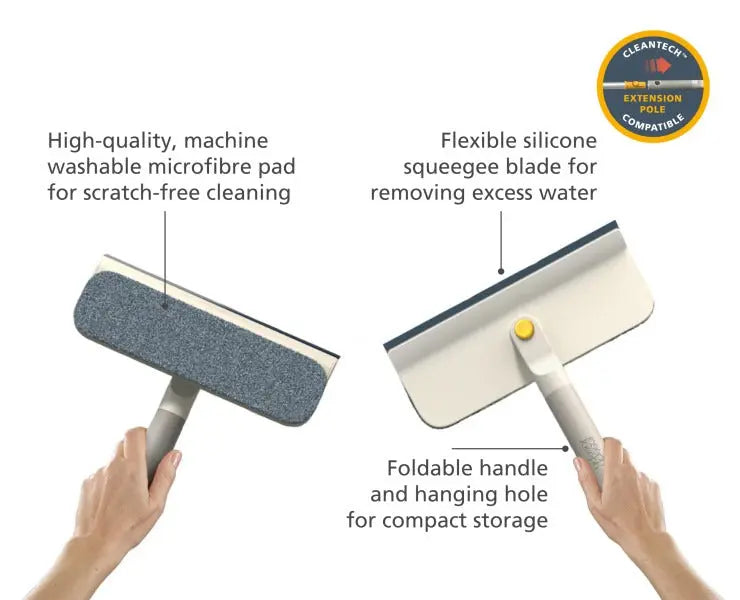 Joseph Joseph CleanTech 2-in-1 glass cleaning squeegee