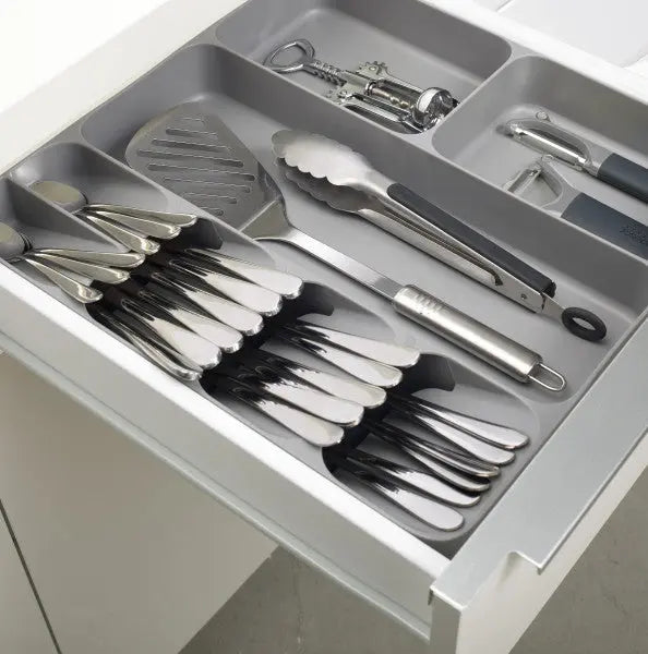 Joseph Joseph DrawerStore Cutlery Utensil and Gadget Organiser - Grey  Kitchen Organisers