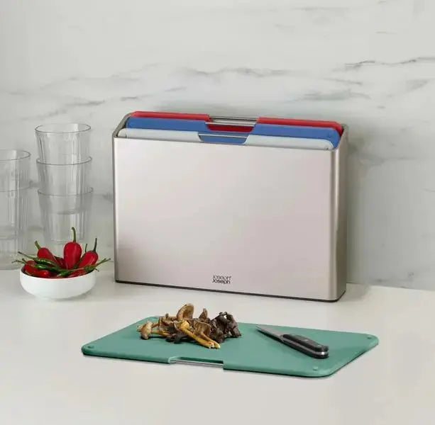 Joseph Joseph Folio 4pc Board Set Large (Silver/Coast)  Food Categorisation
