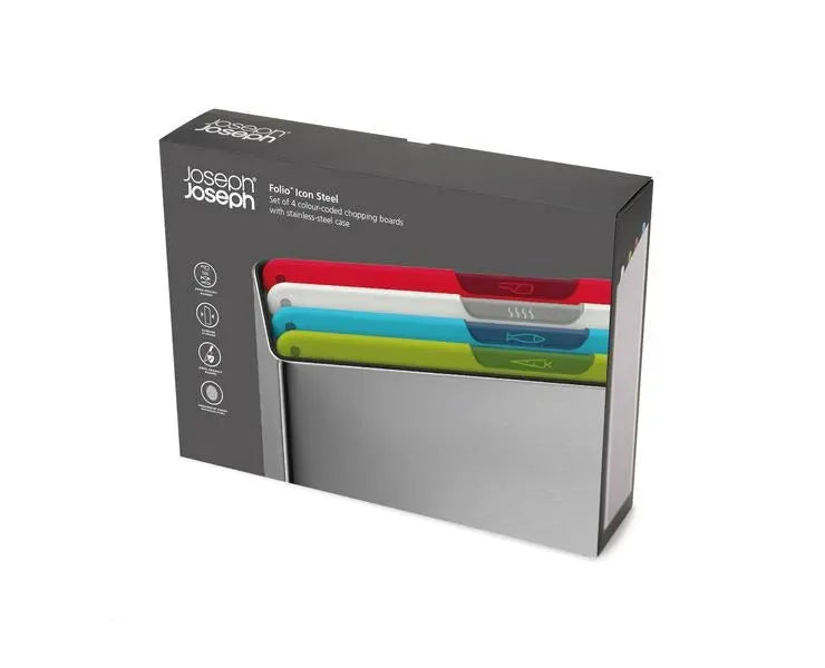 Joseph Joseph Folio Icon Steel 4pc Board Set (Mcolour)