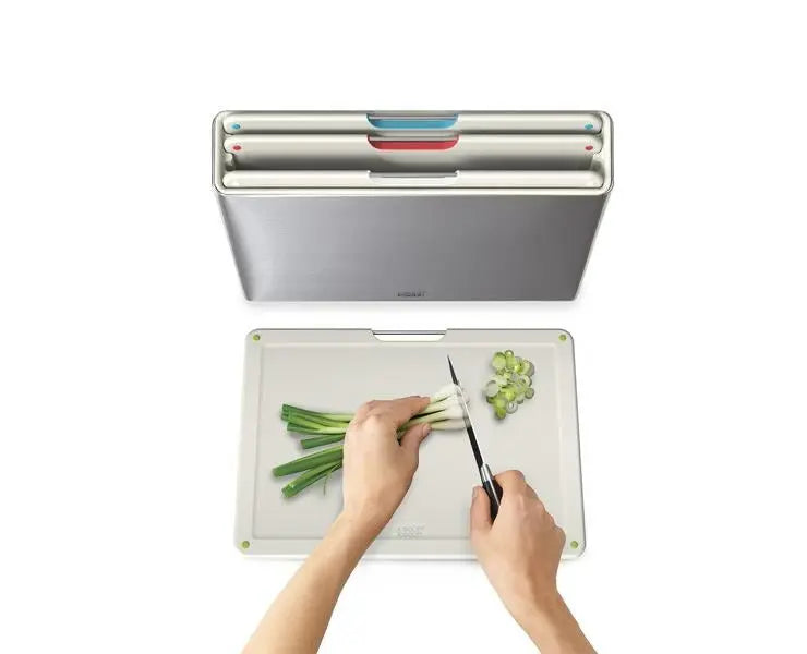 Joseph Joseph Folio™ Steel 4pc Board Set (Light Stone)
