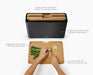 Joseph Joseph Folio™ Steel Bamboo 3pc Board Set (Blk)  Food Categorisation