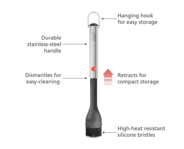 Joseph Joseph GrillOut BBQ Silicone Basting Brush with retractable head  Basting Tools & Brushes