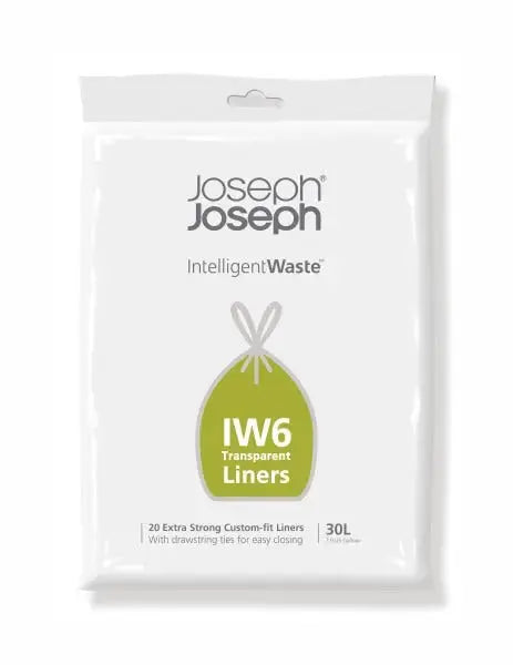 Joseph Joseph IW6 30L Clear Liners 20 Pack  Bins & Liners