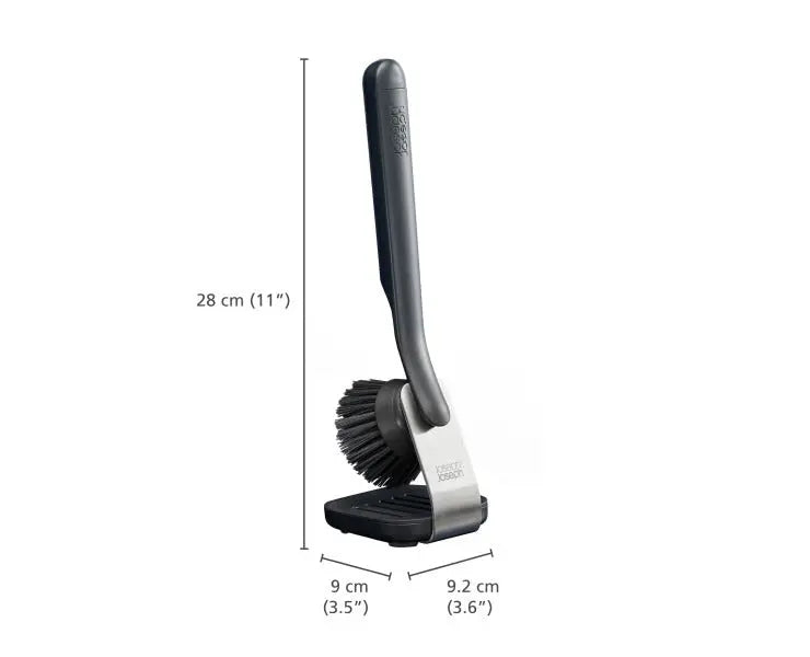 Joseph Joseph SinkTech Dish Brush with stainless-steel storage stand